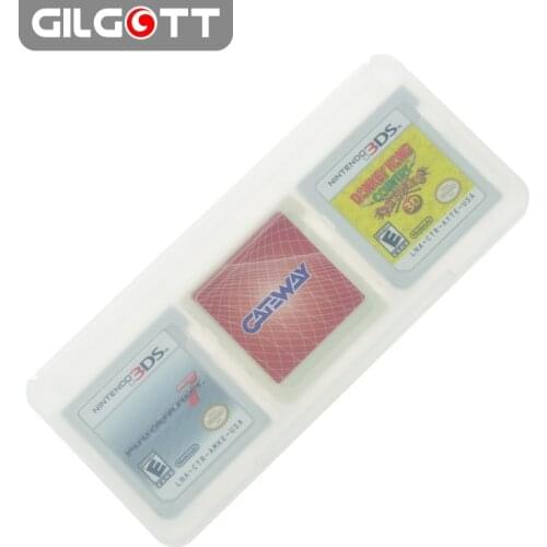 6 In 1 Clear Protective Hard Plastic Storage Case Box Holder for Nintendo DS NDSL DSi 2DS New 3DS LL/XL Game Card Cartridge