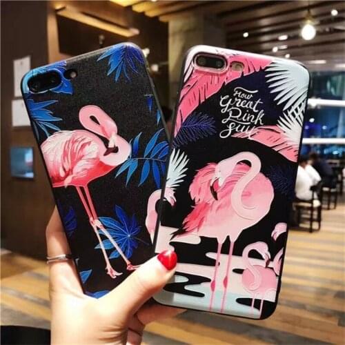 For iPhone 6 6S Case Coque iPhone X 10 6 7 8 Plus Capa Silicone Flamingos TPU Soft Back Cover Phone Cases For iPhone On 5 5S SE