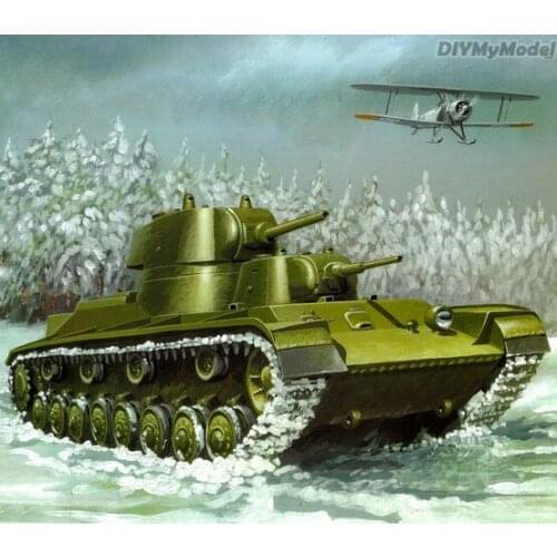DIYMyModeI Soviet T-100 double turret heavy tank DIY Handcraft Paper Model KIT Handmade Toy Puzzles Gift Movie props