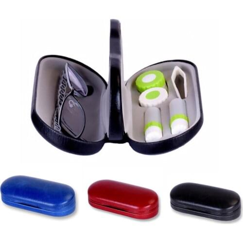 Handmade Grade Double Use Myopic Glasses Box Contact Lens Box Three Layer Fashion Glasses Box Eyewear Case