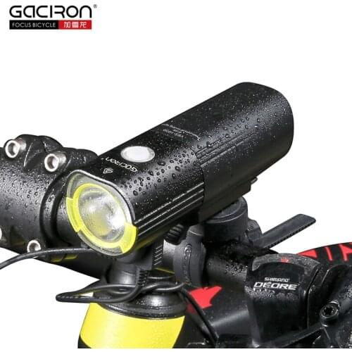 GACIRON 1000Lumen Bicycle Bike Headlight USB Rechargeable Cycling Flashlight Front LED Torch Light 4500mAh Power Bank for Phone