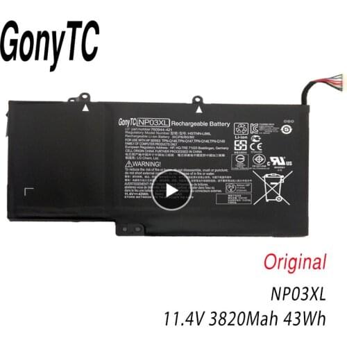 GONYTC NP03XL Genuine Laptop Battery for HP Pavilion X360 13-A010DX 15-U010DX HSTNN-LB6L HSTNN-UB6L TPN-Q149 760944-541 760944-4