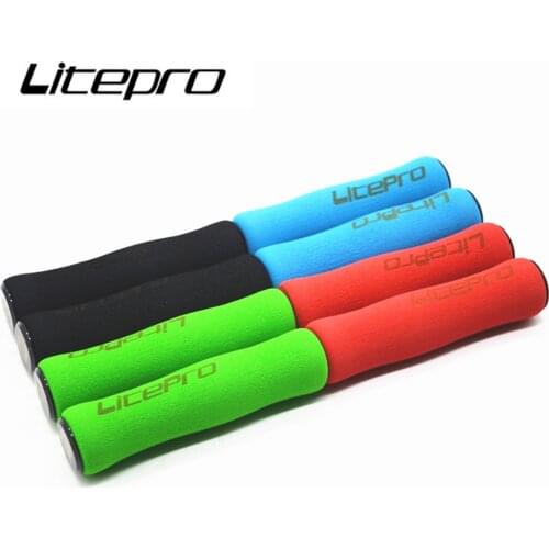 Litepro Mountain Bike Handlebar Sponge Grips Universal Double Pass Comfortable Shock Folding Bicycle Absorption Non-slip Parts