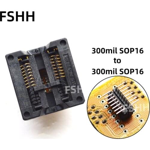 IC TEST Detect 300mil SOP16 to SOP16 test socket SOP16/SOIC16/SO16 socket