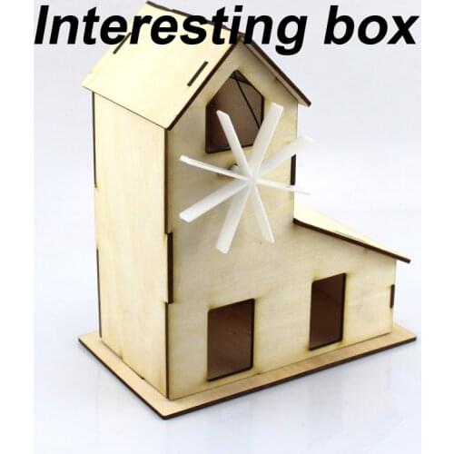 Paintable Solar Cabin No. 1 DIY Static Model Assembled Cabin Toy Scientific Experiment Model