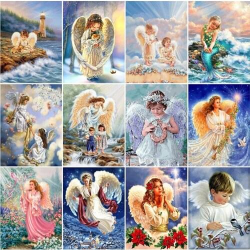 MomoArt 5D Diamond Painting Angel New Arrival Diamond Embroidery Portrait Cross Stitch Mosaic Girl Full Square Home Decoration