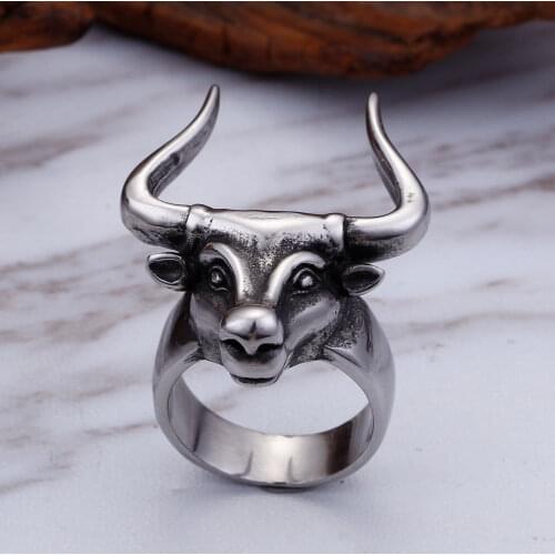 Stainless steel Personality Punk Fashion Metal Ring For Men Skull Animal Retro Fans Anillo Hombre Best Gift Jewelry 10 Styles