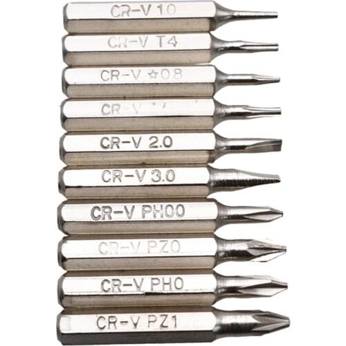 28mm Magnetic CR-V Precision Screwdriver Bit Set PH00 PH0 Z1 Z0 3.0 2.0 1.0 T5 T4 0.8 Multifunctional Hex Torx Head Repair Tool
