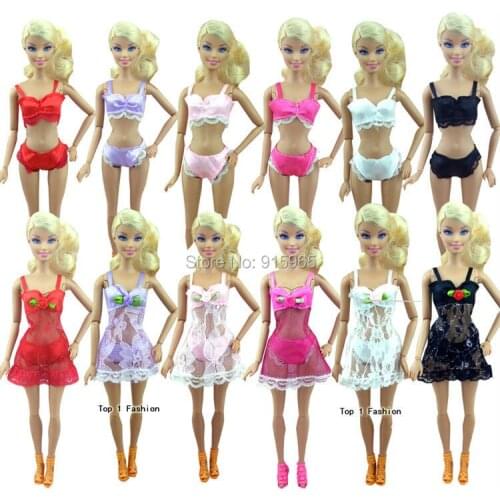 Factory wholesales 60 or 120 Sets Sexy Nightwear Bra Underwear For Barbie Doll