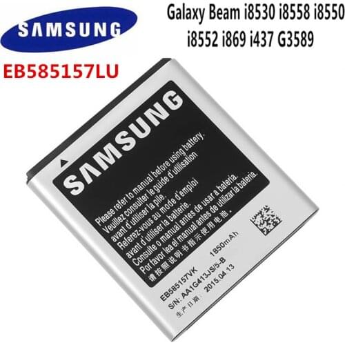 SAMSUNG Orginal EB585157LU Battery 2000mAh For Samsung Galaxy Beam i8530 i8558 i8550 i8552 i869 i437 G3589 Core 2 G355 G355H