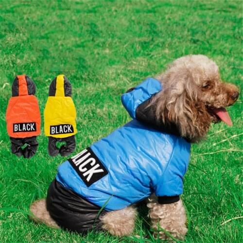 Autumn And Winter Pet Clothes Four-Legs Dog Cotton Coat Fashion Warm Puppy Hooded Jacket Windproof Waterproof Doggy Clothing