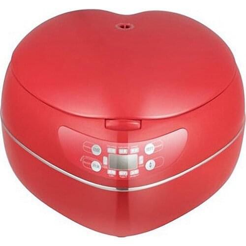 Kitchen Rice Steamer Multi Cooker Household Rice Cooker Peach Heart-Shaped Smart Mini Rice Cooking Machine