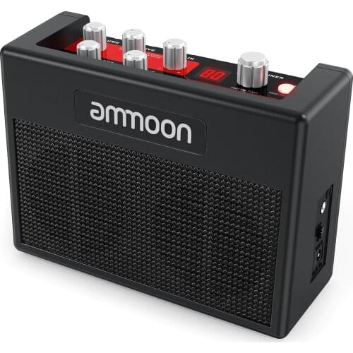 Ammoon POCKAMP Portable Guitar Amplifier Amp Built-in Multi-effects 80 Drum Rhythms Support Tuner Tap Tempo Functions