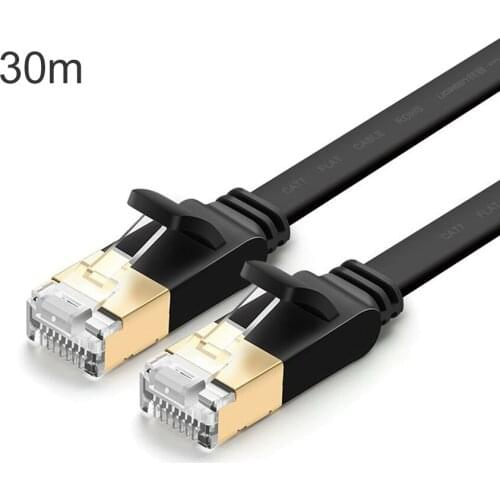 Cat 7 Shielded Ethernet RJ45 Network Cable Cat7 Flat Ethernet Patch Cables For Modem/ Router/ LAN/ PC 30m