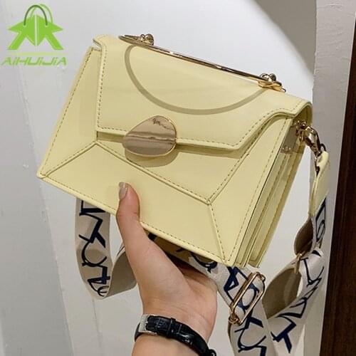 Geometric Patterns Leather Crossbody Bags For Women Travel Handbag 2021 Fashion Simple Shoulder Simple Bag Ladies Cross Body Bag