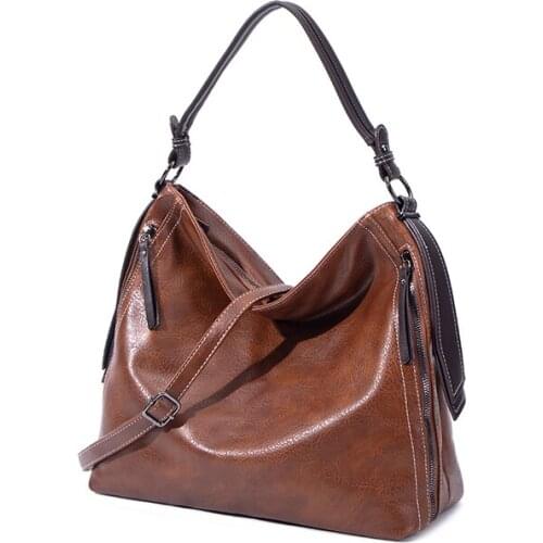 European and American retro new fashion large-capacity hand bucket bag shoulder messenger female bag casual bag tide Totes Bag