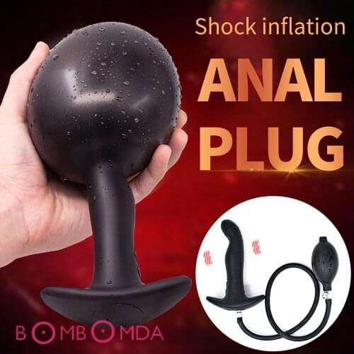 Super Large Anal Inflatable Vibrator Huge Big Dildo Anal Plug 10 Speed Dildo Pump Anal Dilator Expandable Butt Plug Anal Sex Toy
