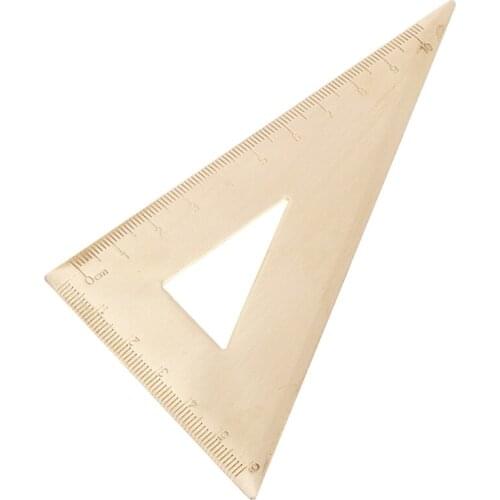 Super Durable Brass Speed Triangle Ruler Set Square Tool Carpenter Clear Ruler