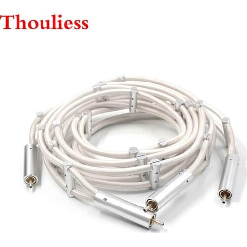 Thouliess Pair Argento the Flow HiFi Audio RCA Cable Interconnect Cable for CD Player Amplitier Speaker Interconnect Cables