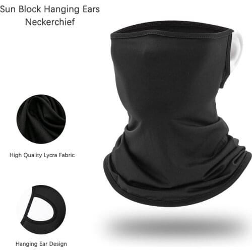 Outdoor Riding Bandana Male Face Mask Sun Block Summer Cool Hanging Ear Neck Mens Scarf Multi-function Magic Scarf Military