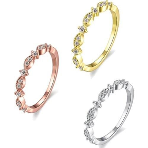 Japanese And Korean Version Of Crystal Small Fresh Ring Simple Temperament Female Engagement