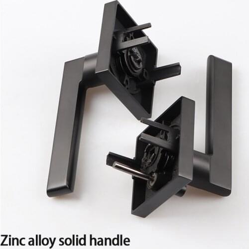 Room Door Handle Lock High-Grade Zinc Alloy Handle Lock Three-bar Handle Lock Door Lock Kitchen Bathroom Hardware Accessories