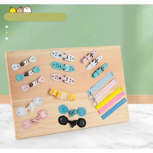 Busy Board Diy Accessories Parts Coat Button Zipper Buckle Velcro Life Skills Learning Montessori Early Education Toys For Kid G