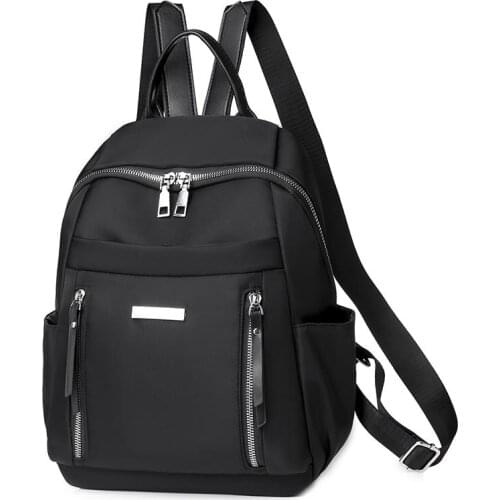 Backpack Ladies 2021 New Womens Trend Oxford Cloth Small Backpack Simple Fashion Canvas Nylon Travel School Bag Women