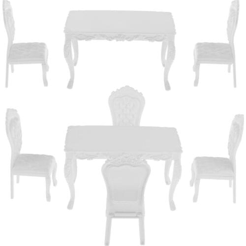 1/6 Table and Chair for Action Figure Furniture Accessory