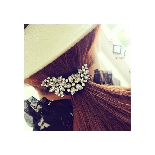100pcs/lot DIY Simple Multi Alloy Prosperity Flowers Hair Clips Drill Leaf Hair Claws Hair Styling Tool Accessories HA1009