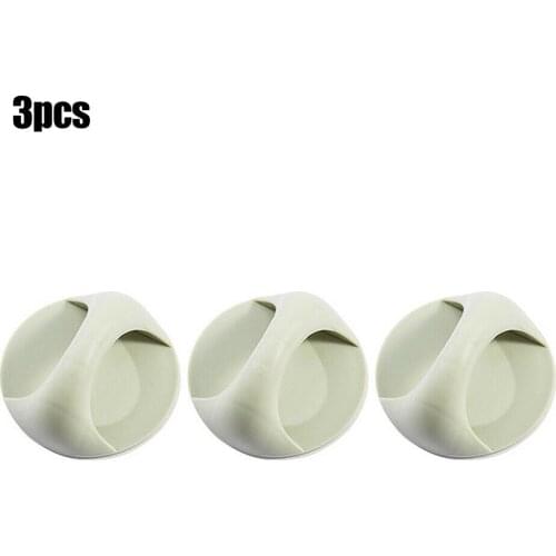 3*Handle Pull 6.5*6.5cm PP Plastic Se-lf Adhesive Plastic Door Handle Round Sticky Handle For Cupboards