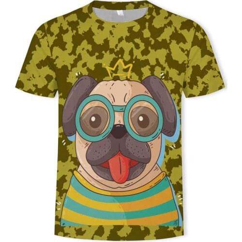 3D Animal Tshirt Cute little dog Gorilla Tee Shirt Unisex Short Sleeve Harajuku Streetwear T Shirt Men Summer Tops