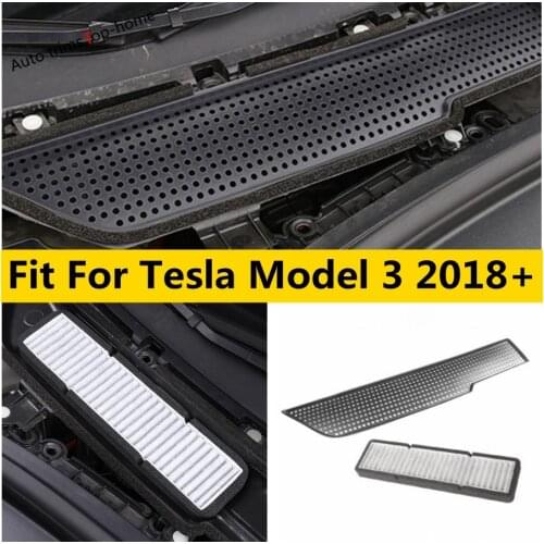 Accessories For Tesla Model 3 2018 - 2021 Air Conditioner AC Inlet Filter Flow Vent Anti-blocking Cover Trim Plastic Interior