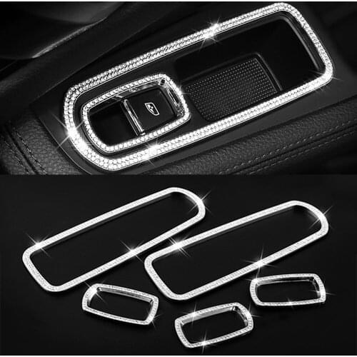 Diamond Alloy Interior Car Styling Door Armrest panel Cover Stickers Trim For Porsche Panamera Cayenne Macan 2010-2019