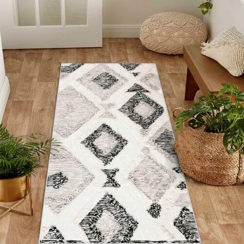 White color black grey shapes striped patterned modern carpet ethnic rug free shipping soft textured carpet