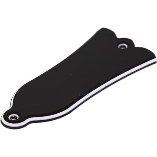 Black Bell Shape PVC Truss Rod Cover Plate Scroll Plate For Gibson LP SG Flying V ES Guitar 2 Holes