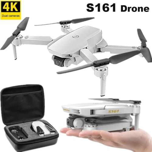 S161 Drone With Camera 4K HD Dual-len Optical Flow Positioning Foldable Quadcopter Professional Aerial Photography RC Helicopter