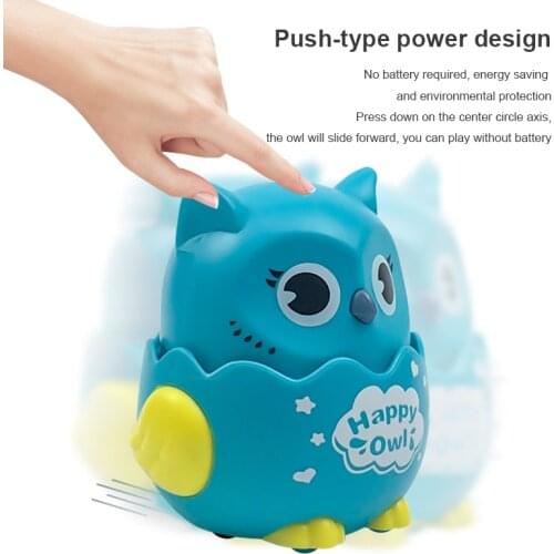 Press Mechanical Sliding Toy Type Owl Classic Wind Up Toys Inertial Car Matching For Childrens Return Inertial Toys Kids Gifts
