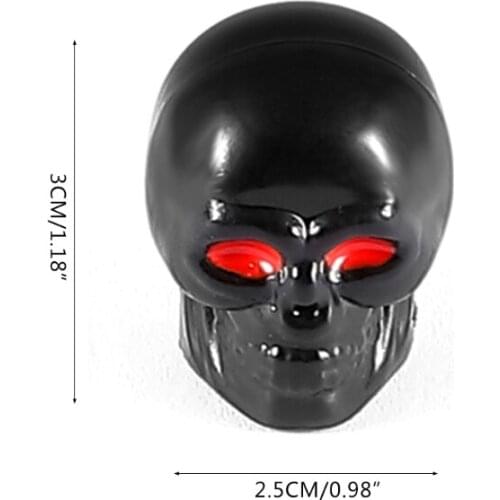 Car Tire Anti-rust Air Valve-Caps Auto Wheel Tyre Dust Stems Cover Skull Waterproof Dust-Proof Airtight Seal Universal QW