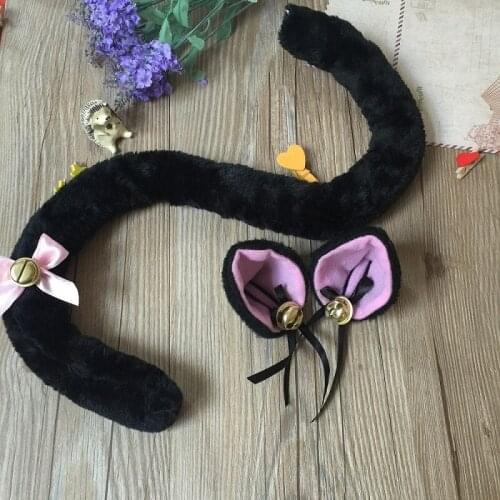Cosplay Halloween Party Anime Cos Costume Cat Fox Ears Clip Hairpin Headwear Party Ball Club Ears + Tail