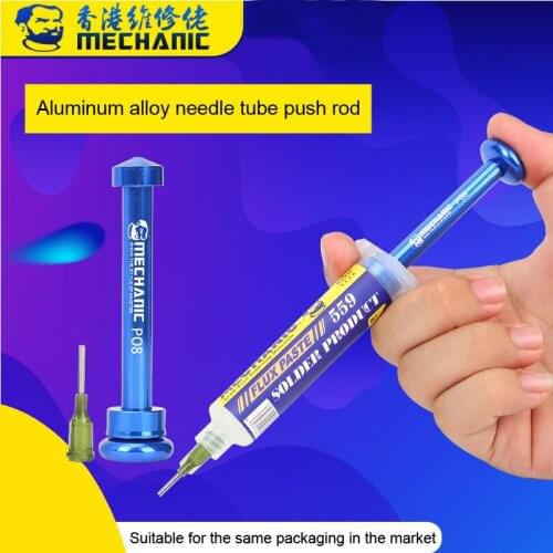 MECHANIC Alloy Solder Flux Dispenser Welding Oil Booster Syringe Type Solder Paste Needle Booster Welding Propulsion Tool