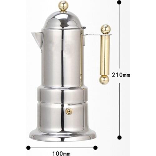 Metal Espresso Moka Coffee Maker Percolator Stove Top Pot For Home Friends