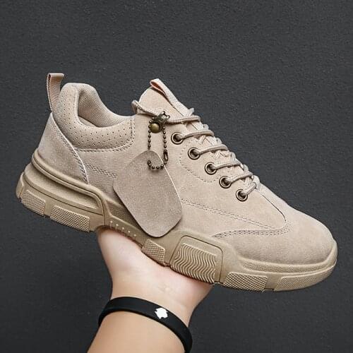 PUPUDA Walking Boots Men 2021 Spring & Autumn Outdoor Casual Boots Shoes Men Comfy Fashion Shoes Man Leather Classic Men Boots