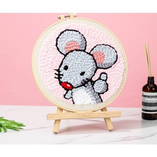 Punch Needle cartoon Pen Magic Embroidery cross stitch kits embroidery needlework sets fabric DIY Crafts Sewing Accessories