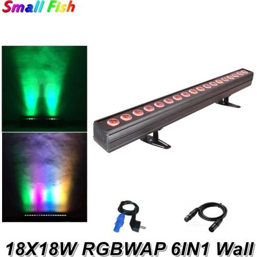 LED RGBWAP 6IN1 Wall Washer Light Disco Lamp Bar 18X18W Party Disco DJ Club Light For Landscape Wash Stage Lighting Effect Light