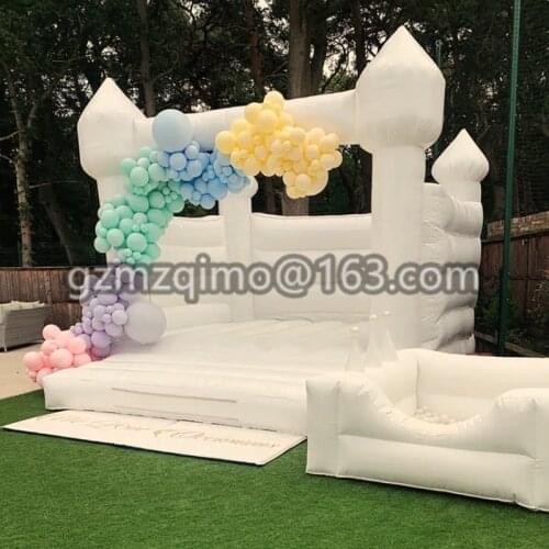 New style WHITE BOUNCY CASTLE bouncy house jumping castle inflatable white modern bounce house