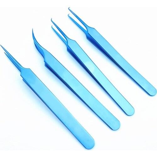 New Titanium tweezers different Jeweler Style Forceps ophthamic surgical instruments