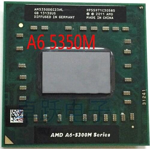 Original AMD A6 5350M - 5300M 2.9GHz Dual Core Notebook processors Laptop CPU AM 5350 Socket FS1 free shipping