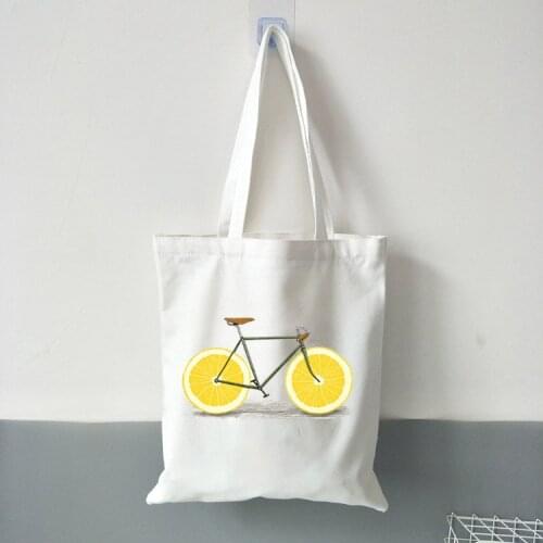 Casual Cartoon Printing Leisure Handbag Reusable Canvas Shopping Bag Large Capacity Shoulder Bags Tote Women Student Gothic Bag