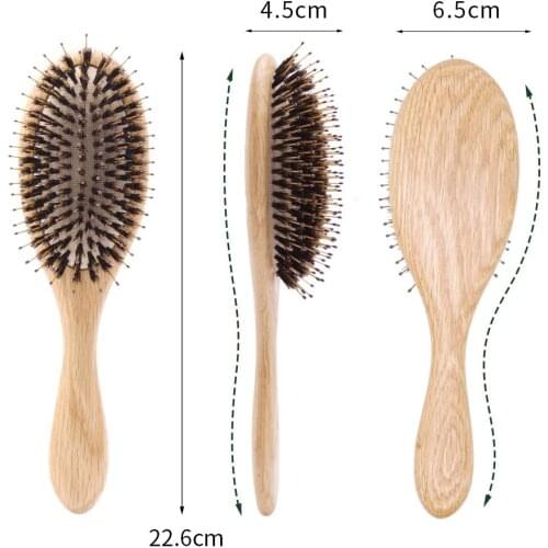Professional USA OAK Wooden Airbag Brush Hair Extension Brush Boar Bristle Silicon Fast Hair Straightener Wood Hair Brush